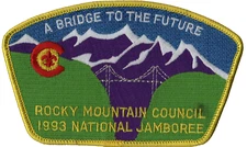 1993 Jamboree Rocky Mountain Council CO JSP Yellow Bdr (AR1723)