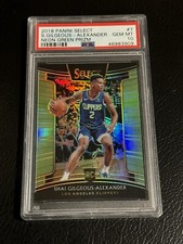 2018-19 Select SHAI GILGEOUS-ALEXANDER Neon Green 47/75 Rookie PSA 10