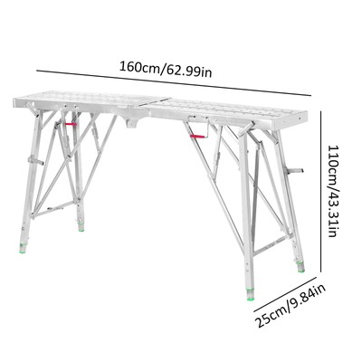 Folding Scaffolding Equipment Scaffold Work Platform With Adjustable Height New