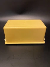 Vintage Tupperware 639 Harvest Gold Almond 1 LB Butter Keeper Container