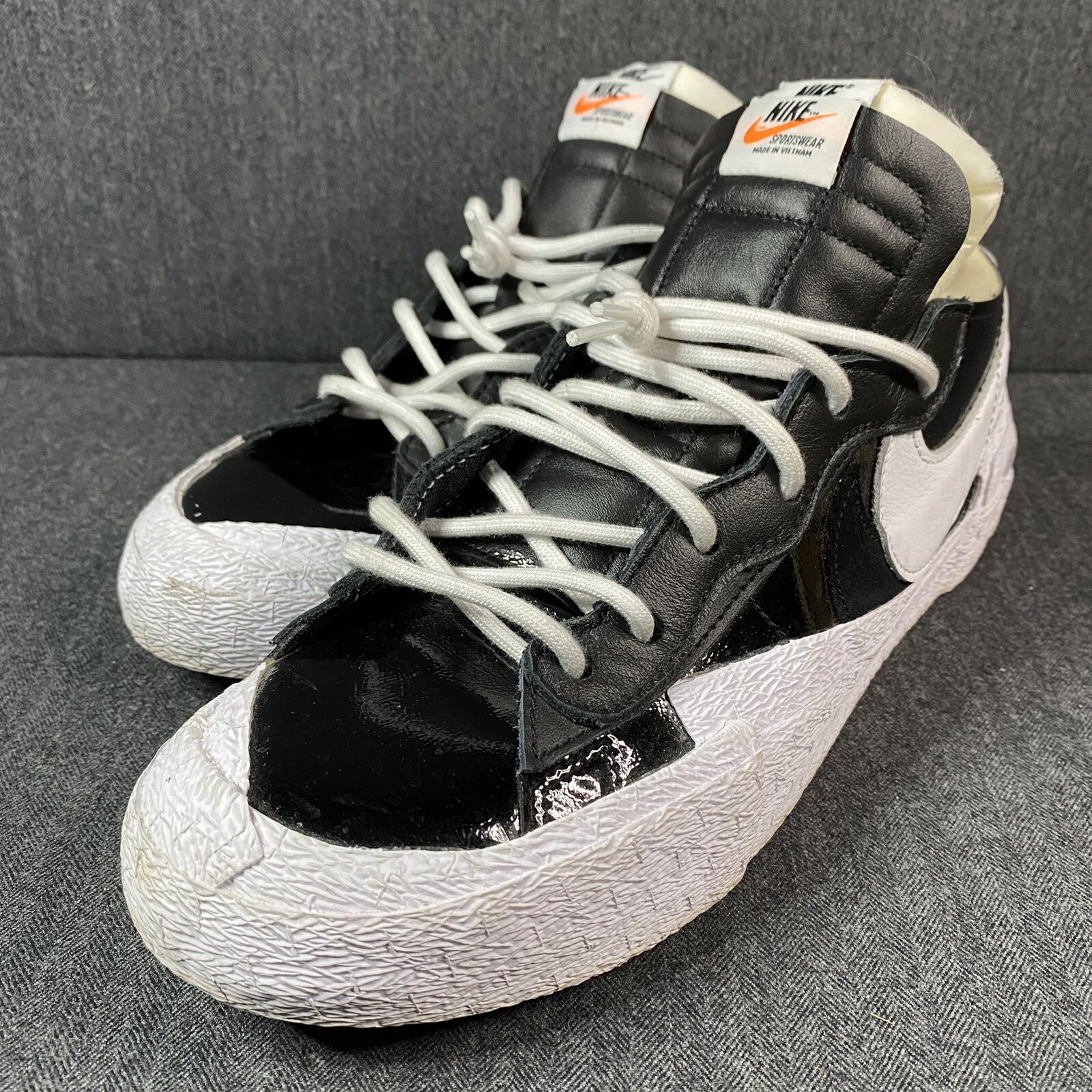 SACAI X NIKE Taglia 11 5 Nike Blazer Low x Sacai DM6443 001 nero lucido 2022