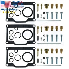 3PCS New Carburetor Carb Repair Rebuild Kit For Polaris Indy XLT 600 1995-1997