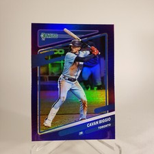 2021 Panini Donruss Baseball Cavan Biggio Toronto Blue Jays Holo Purple #80