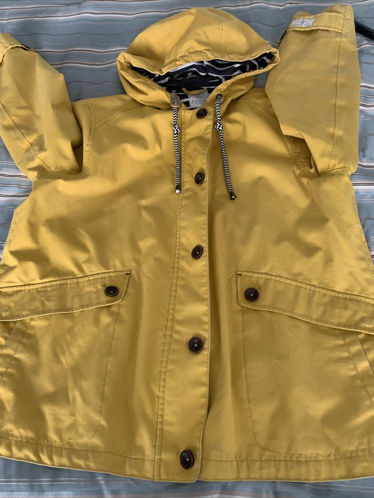 Joules Mariners Grade Coat Jacket Hooded Raincoat Coast Women’s Uk18