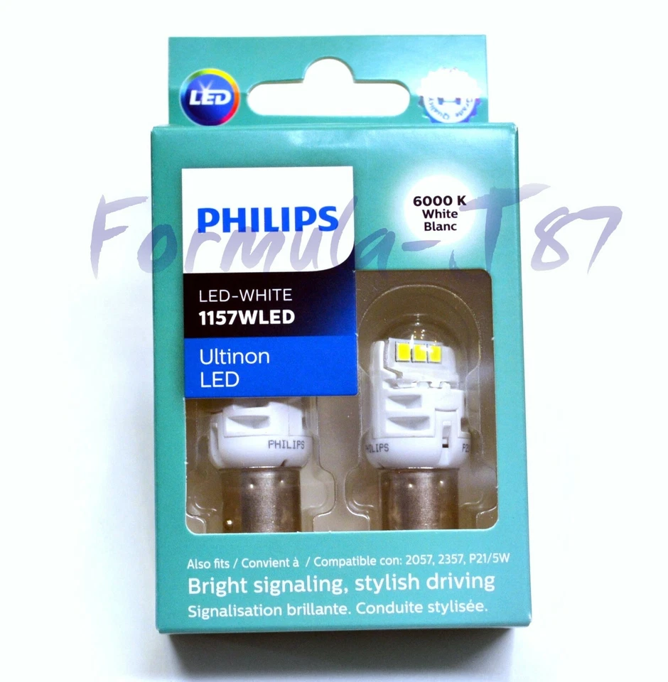 Philips Ultinon Luz LED 1157 Blanco 6000K Dos Bombillas Parada Freno Reemplazar Lámpara OE Foto 3 de 4