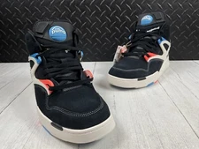 Reebok Men's SZ 8-Black/Multi Suede Pump Omni Zone II Basketball Shoes HR0504