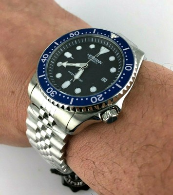 OROLOGIO HERMANN AUTOMATICO MIYOTA 8215 ACCIAIO CORONA A VITE SPORT DIVER  42MM | eBay