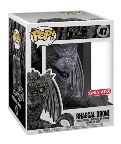 Funko Pop! Super 6" - Game of Thrones - Rhaegal (Iron) Target Exclusive #47 NEW!