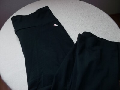 Champion Fitnesshose Schlupfhose Yoga schwarz ohne Muster gr. L