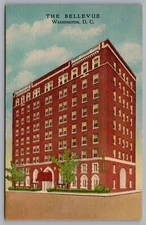Bellevue Hotel, Washington DC. Vintage Linen Postcard TS-66a