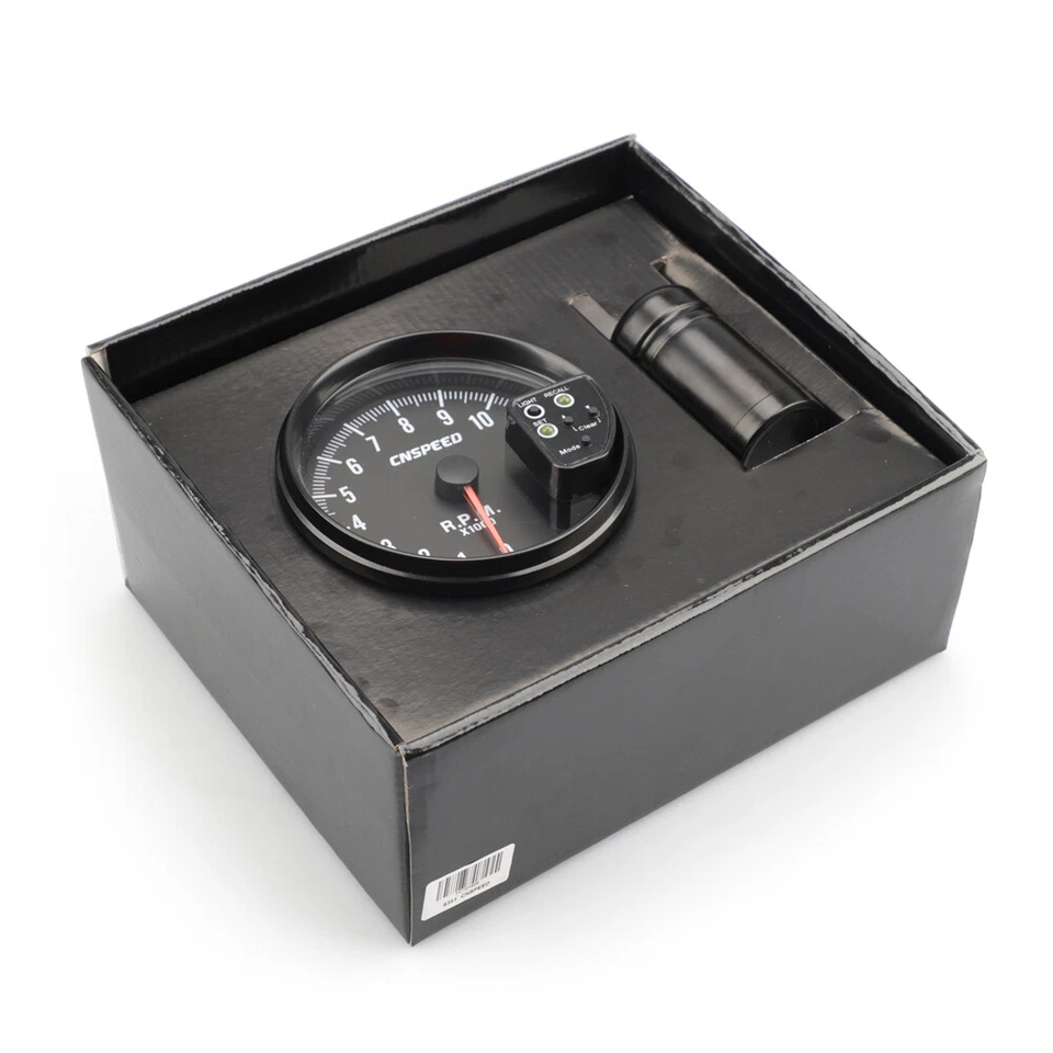 Tacómetro 7 colores 11K RPM medidor LED + luz de cambio tJdm deportivo negro de 5 pulgadas/120 mm Foto 2 de 4