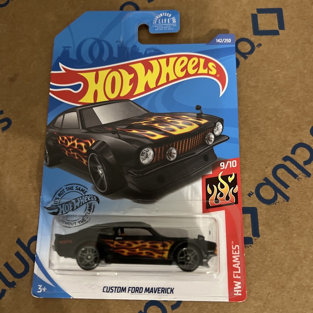 2020 Hot Wheels HW Flames Black Custom Ford Maverick Diecast Car
