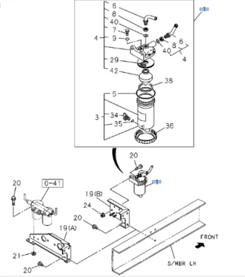 Fuel Water SEDIMENTER SEPARATOR For ISUZU NPR NPR-HD NQR 4HE1 4.8L 98-04 - Image 2 of 4