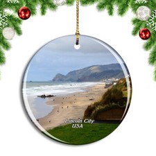 USA America Lincoln City Oregon Coast Christmas ornament city travel souvenir