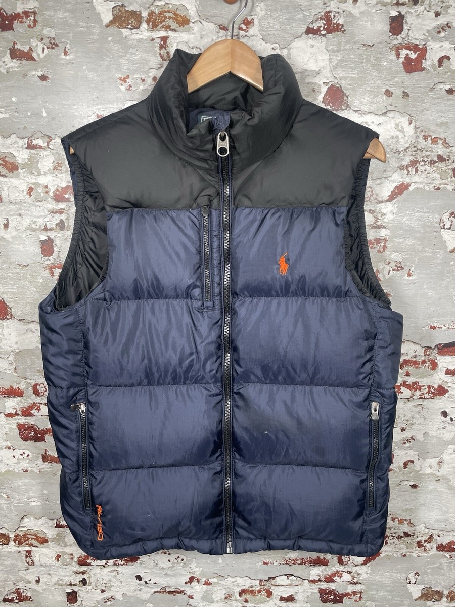 極美USED POLO RALPH LAUREN down vest Polo Ralph Lauren Body Warmer Gilet Vest Down Puffer M Black Navy