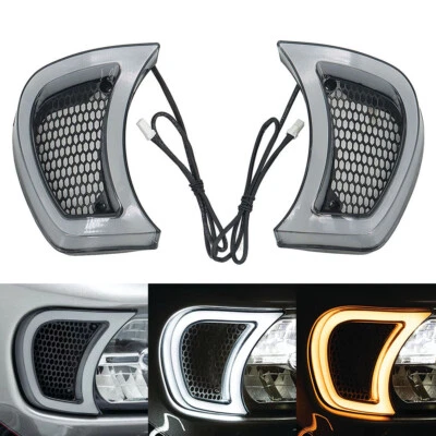 Motorrad Tracer Scheinwerfer Vent Accent Blinker Für Harley Road Glide 2015+ - Bild 1 von 4