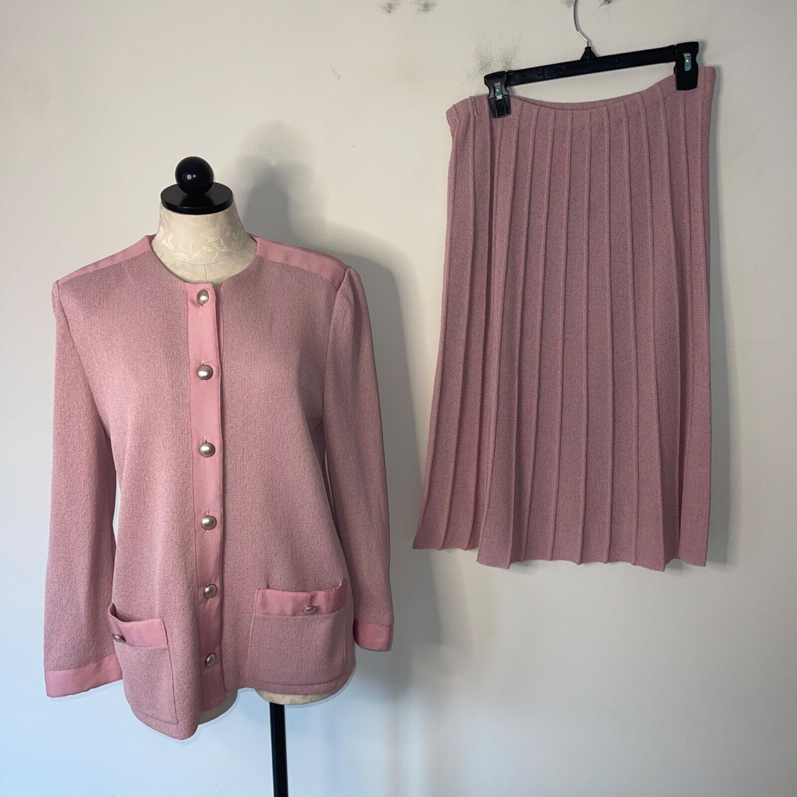 Castleberry Knit Skirt Jacket Set Womens Size Med… - image 10
