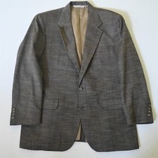 Stafford 42R Brown Tweed USA Made Mens Blazer Suit Jacket Sport Coat