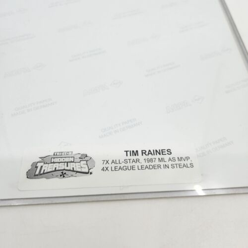 Foto autografiada firmada por Tim Raines de tres estrellas 8 x 10 de los Medias Blancas de Chicago usada - Imagen 4 de 4