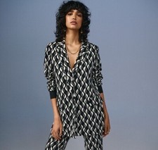 Joseph Ribkoff 241147 Black/moonstone Geometric Print Blazer Original Price £305