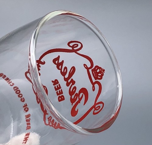 Peerless Beer Barrel Glass / Vtg Tavern Barware Advertising / Man Cave Bar Decor - Picture 8 of 10