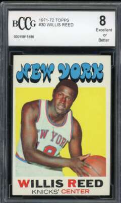 1971-72 Topps #30 Willis Reed Card BGS BCCG 8 Excellent+ | eBay
