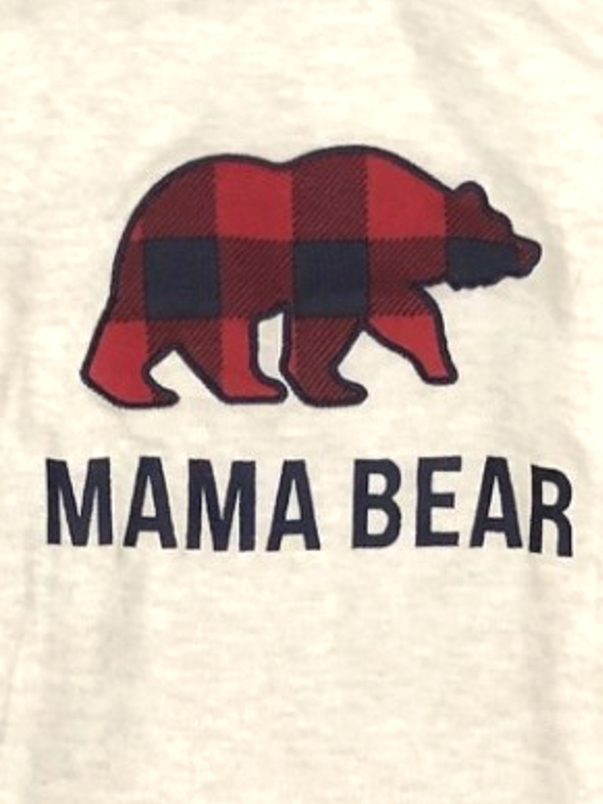 Womens Cozy Red Buffalo Plaid Mama Bear Pajamas Christmas  Sleep Set 3X image 2