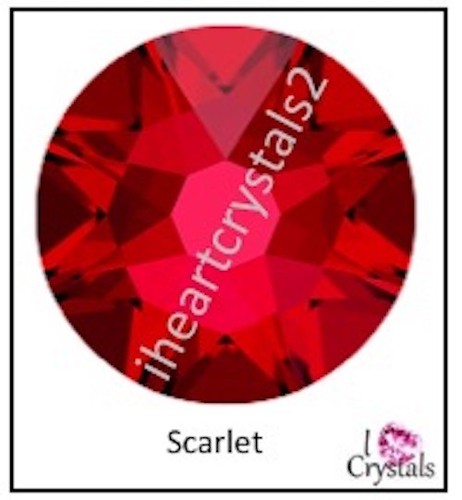 SCARLET Red 7ss 2mm 2058 IHC Premier Austrian Flatback Crystal Rhinestones 144 - Picture 2 of 6