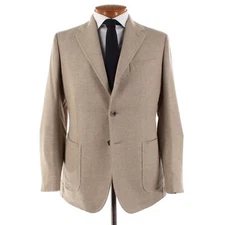 Stile Latino NWT Wool / Cashmere Sport Coat Size 52R (42R US) In Beige Melange