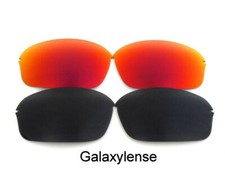 Galaxy Replacement Lenses For Oakley Half Wire 2.0 Sunglasses Black/Red