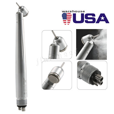 US STOCK Dental 45 Degree LED Fiber Optic Handpiece M4 4 Holes NSK Style