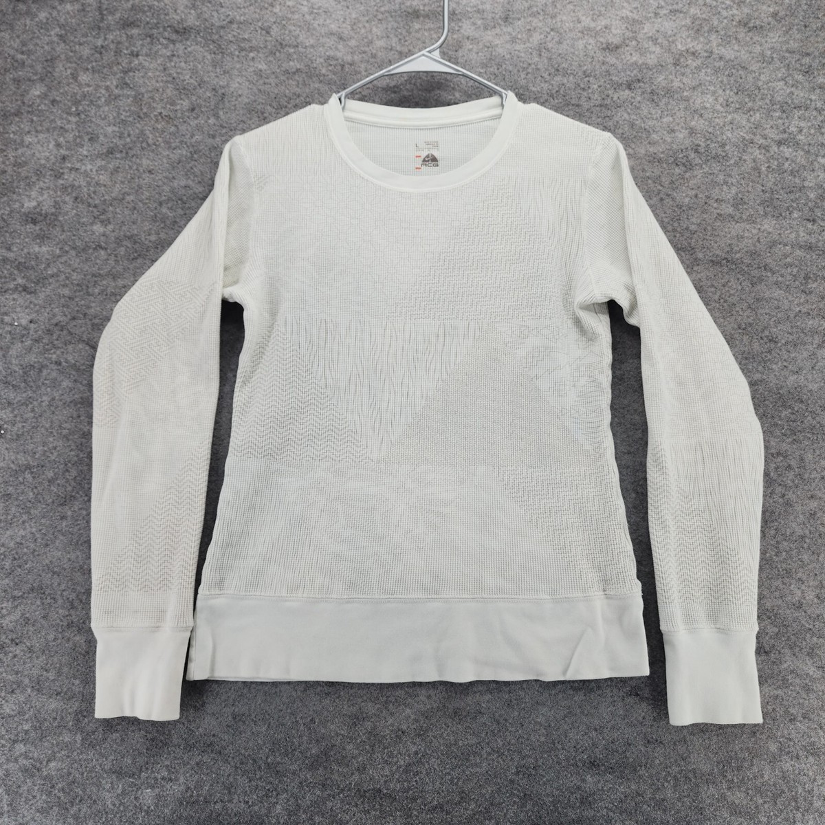 womens white thermal long sleeve shirt