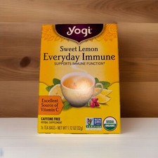 Yogi Tea Sweet Lemon Everyday Immune Tea - 16 Tea Bags Caffeine Free Sealed
