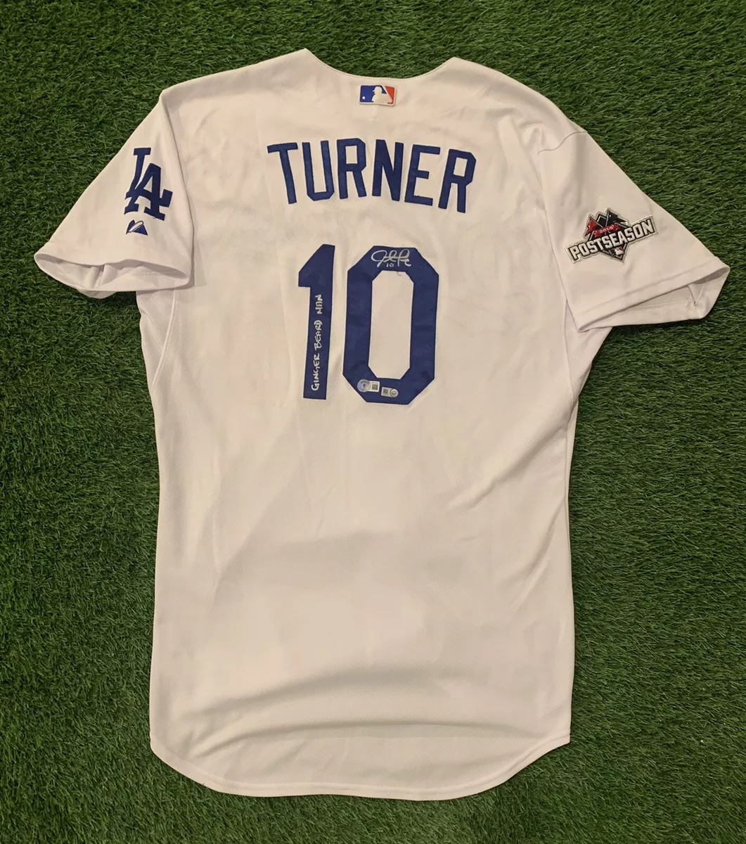 Justin Turner Los Angeles Dodgers Game Used Worn Jersey Photo Matched  Signed