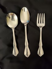 Oneida Oneidacraft Chateau Baby Infant Child Silverware Deluxe Stainless, 3 Pcs