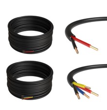500ft Alarm Security Cable Outdoor CL2 18AWG, 22AWG Solid Direct Burial Wire LOT