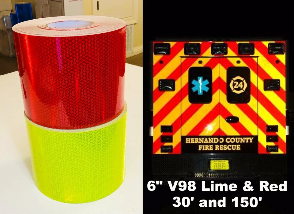 ORALITE BY ORAFOL 6" V98 Conformable Chevron Reflective Tape Rolls - 30' & 150' Rolls