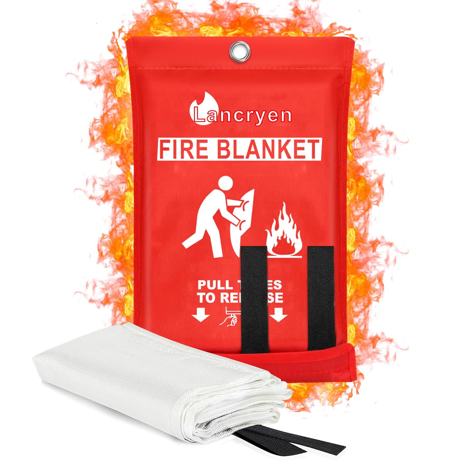 2025 Emergency Fire Blanket, 2 Pack Fire Extinguisher Blanket, Fire Suppressi...