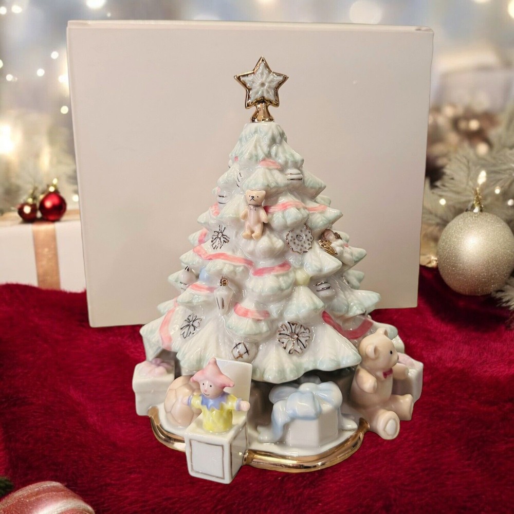 Vintage Lenox Classic Holiday Traditions Jeweled 6in Christmas Tree New In Box