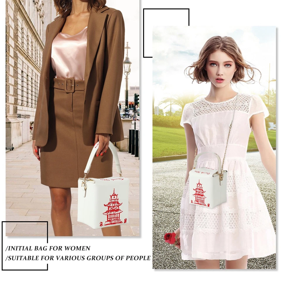 Bolso Bandolera Fahion para Mujer Chino Takout Caja Cartera Mujer Bolso de Hombro Foto 3 de 4