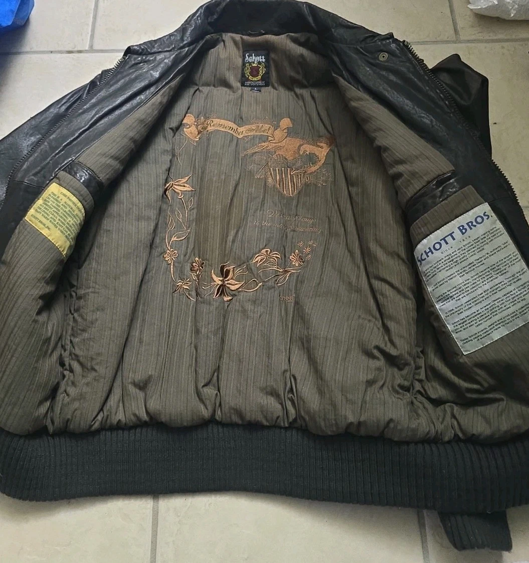 SCHOTT NYC LEATHER NEW  Vintaged JACKET RARE  Brown  w/tags Stunning sz Large  image 11