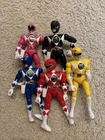 (5) Power Rangers Found Above In Attic After 30 Years…excellent Condition! Vtg
