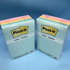 2 Packs Post-it Lined Sticky Notes: 4 in. x 6 in. 100-sheets per pad / (10 Pads)