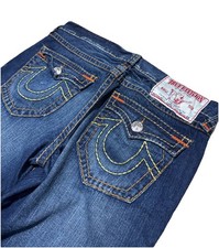 VTG True Religion Billy Super T Jeans 36x29 Made In USA Blue Denim Flare Bootcut