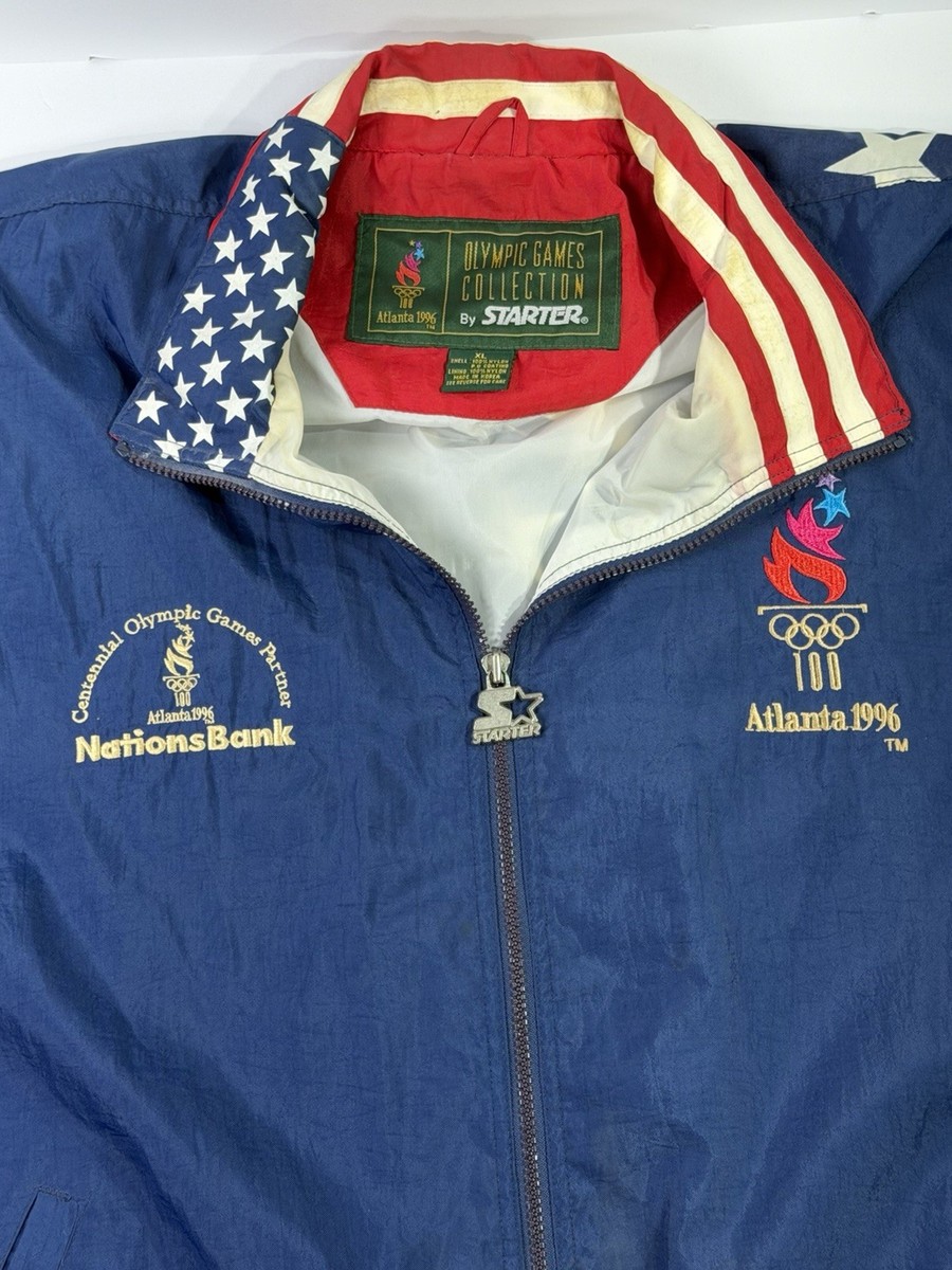 Vintage 90s Starter Atlanta 1996 Olympics USA Windbreaker Jacket