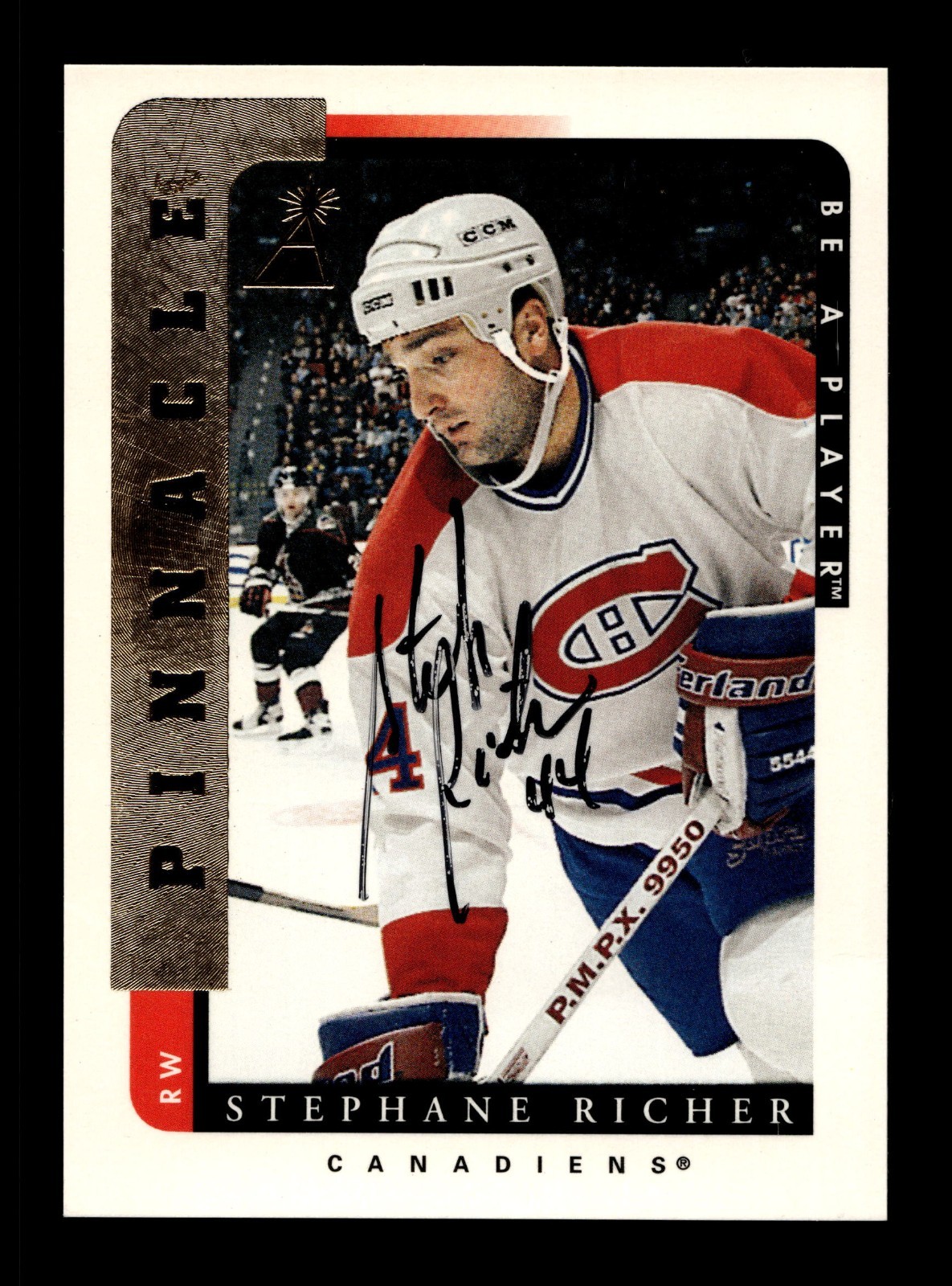 1996-97 Pinnacle Be a Player #50 Stephane Richer Auto Autograph CANADIENS