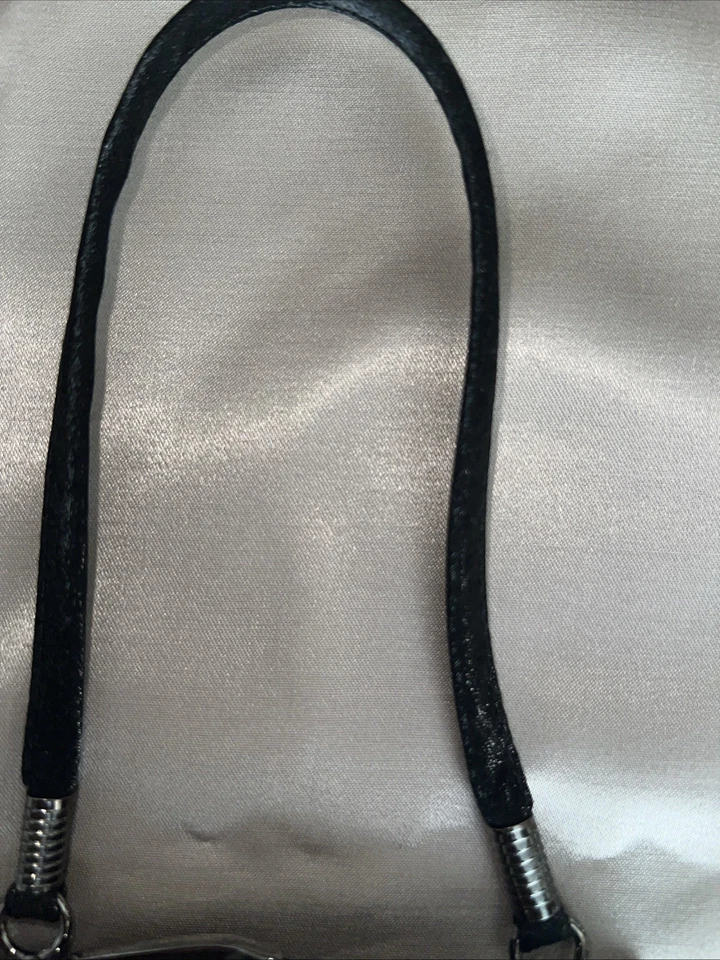 Vintage Cache Black Clutch W/ Fringe And Floral PinAccent w/ A touch Of feather - Image 3 of 4