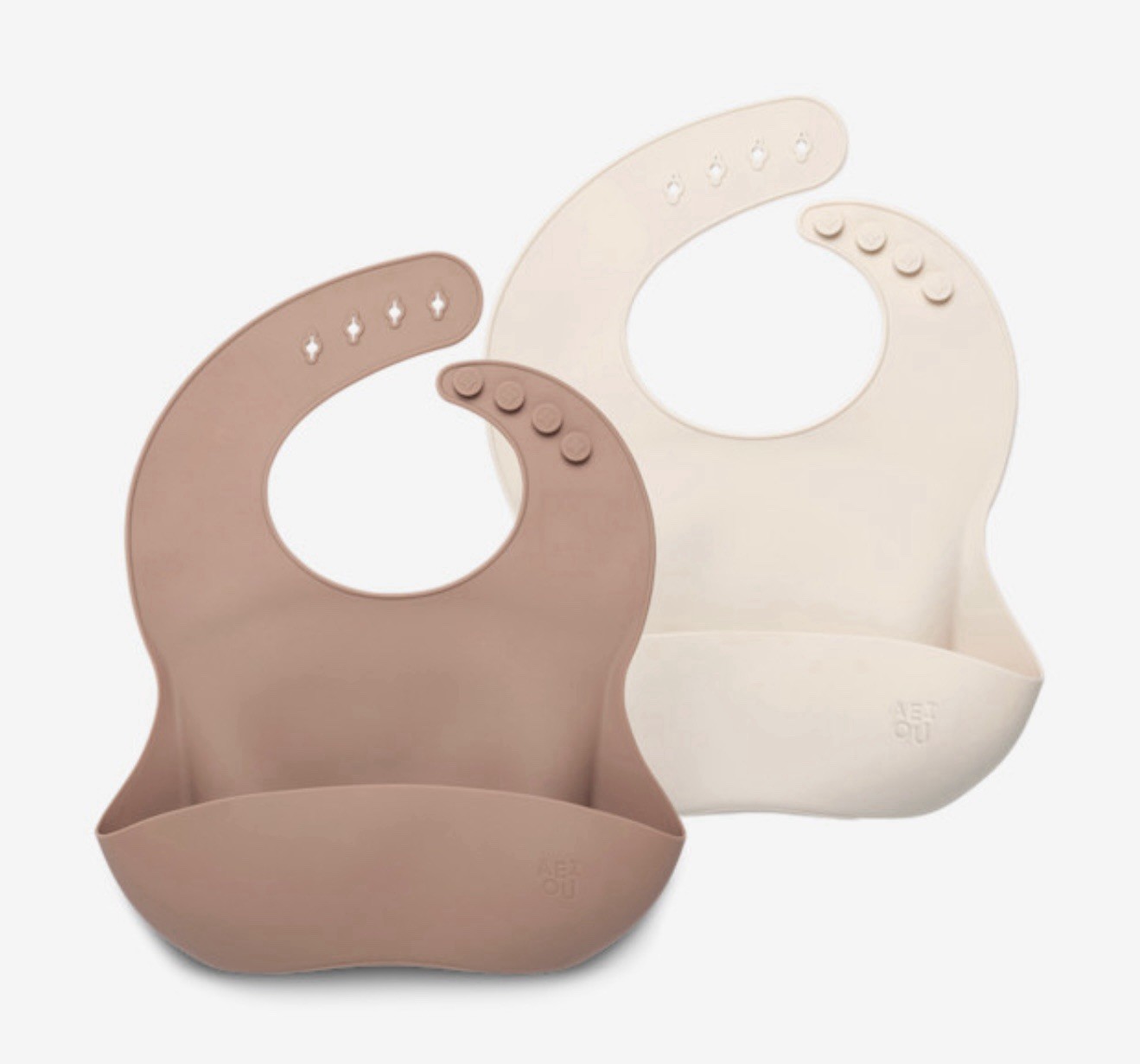 AEIOU Bib (2pack)- Clay& Oat Milk