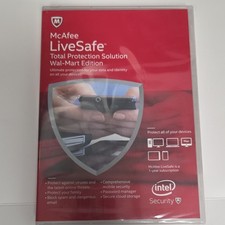 McAfee LiveSafe Wal-Mart Edition Antivirus Unlimited Devices Windows Mac Android