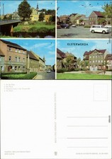 Elsterwerda Wikow Elster, Markt, Postmeilensäule in der Hauptstraße 1979